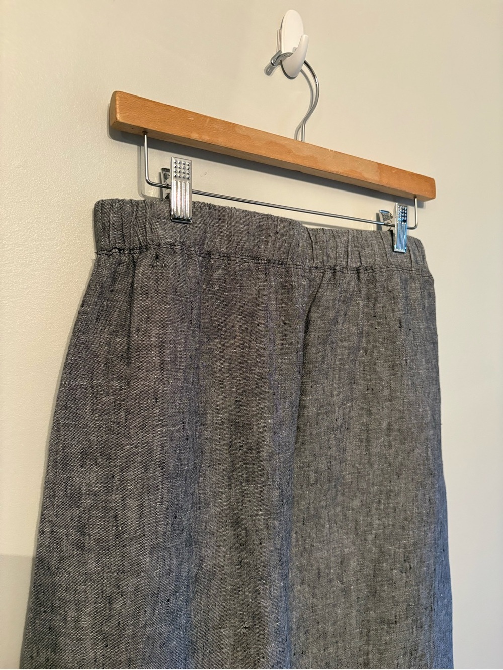 Max Studio linen maxi skirt side slits pockets drawstring waist - Picture 8 of 16